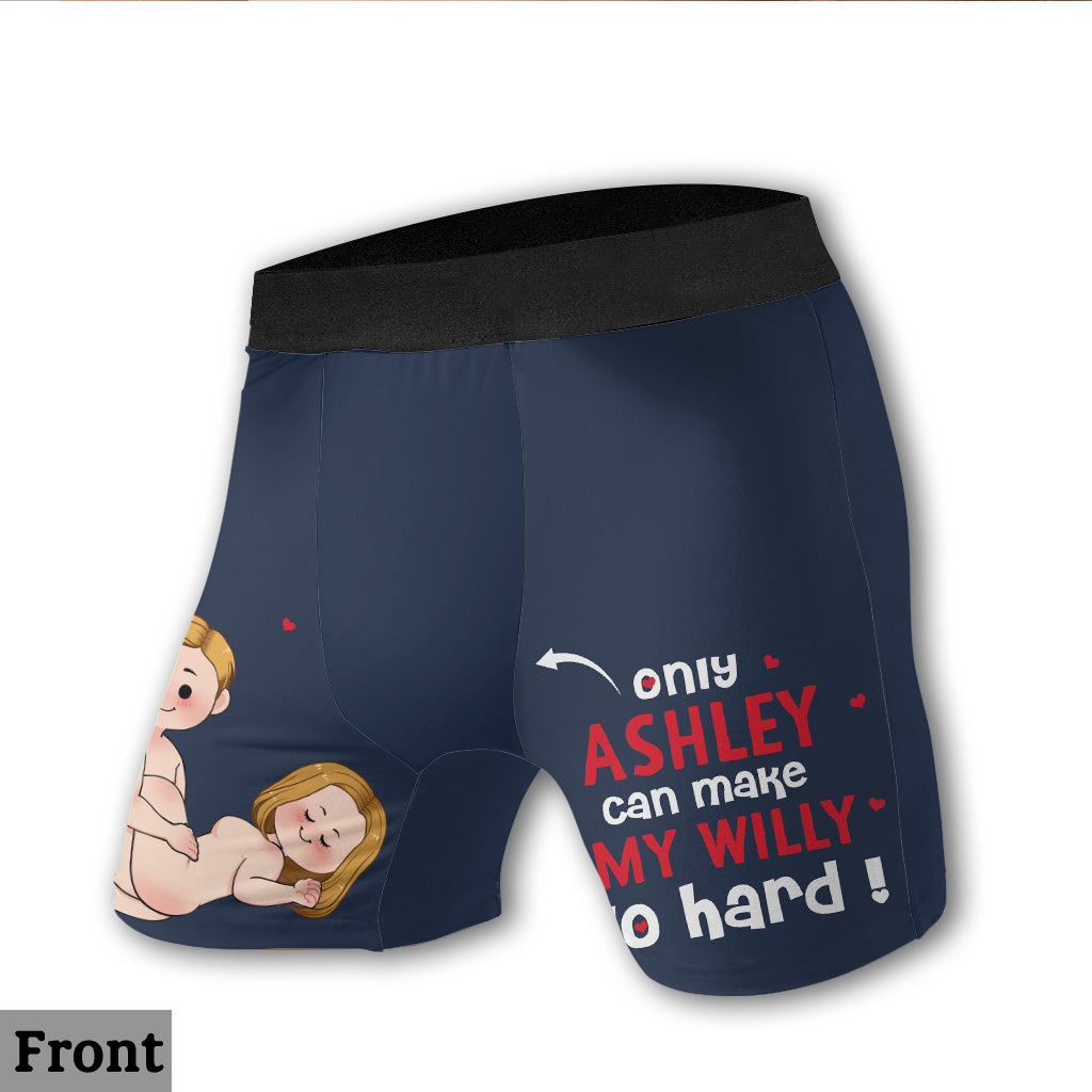 My Willy Go Hard - Personalisierte Boxershorts für Männer für Paare