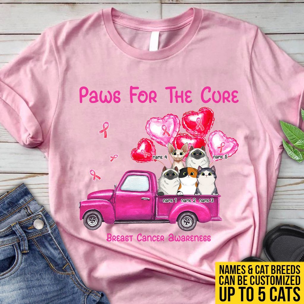 Paws For The Cure – Personalisiertes T-Shirt und Hoodie zur Sensibilisierung für Brustkrebs