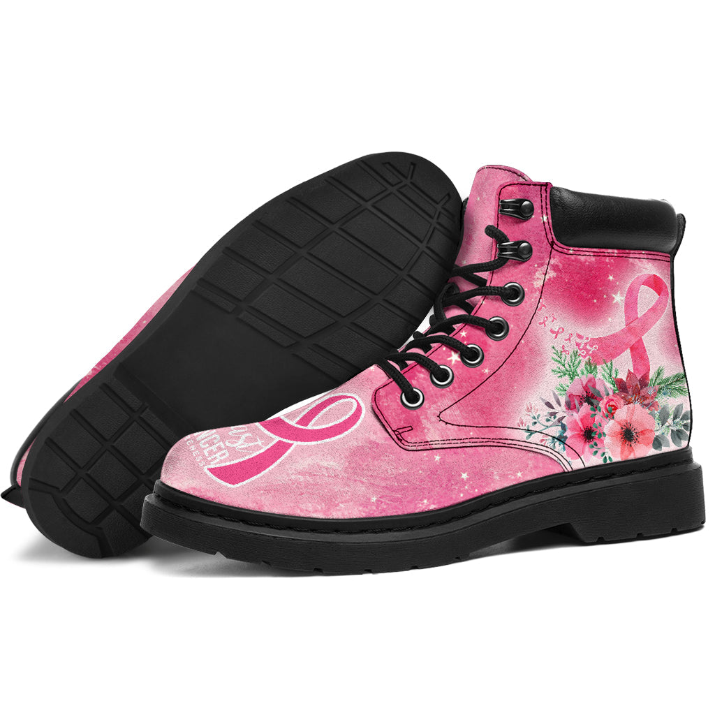 Floral Breast Cancer Awareness Breast Cancer Awareness All Season Boots 0622