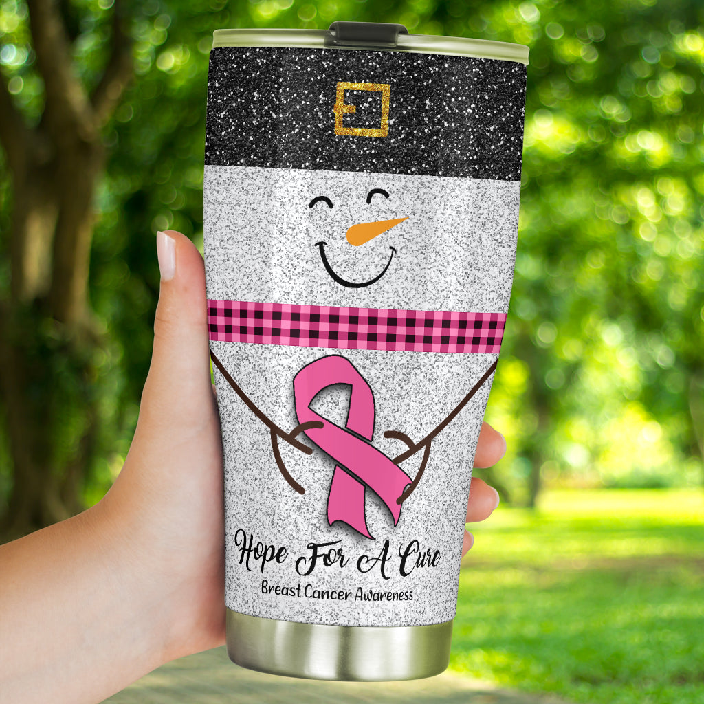 Hope For A Cure Trinkbecher mit Glitzer-Imitat zur Sensibilisierung für Brustkrebs 0622