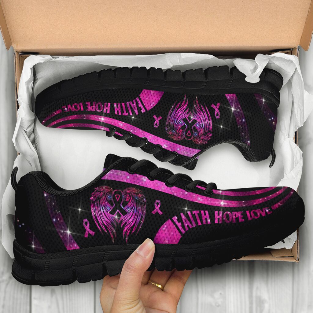 In October We Wear Pink Breast Cancer Awareness Sneakers 0622