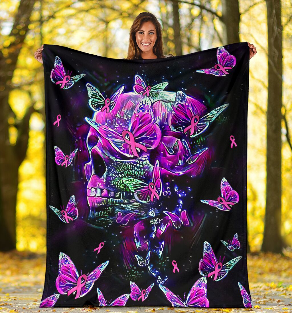 Totenkopf-Decke zur Sensibilisierung für Brustkrebs 0622