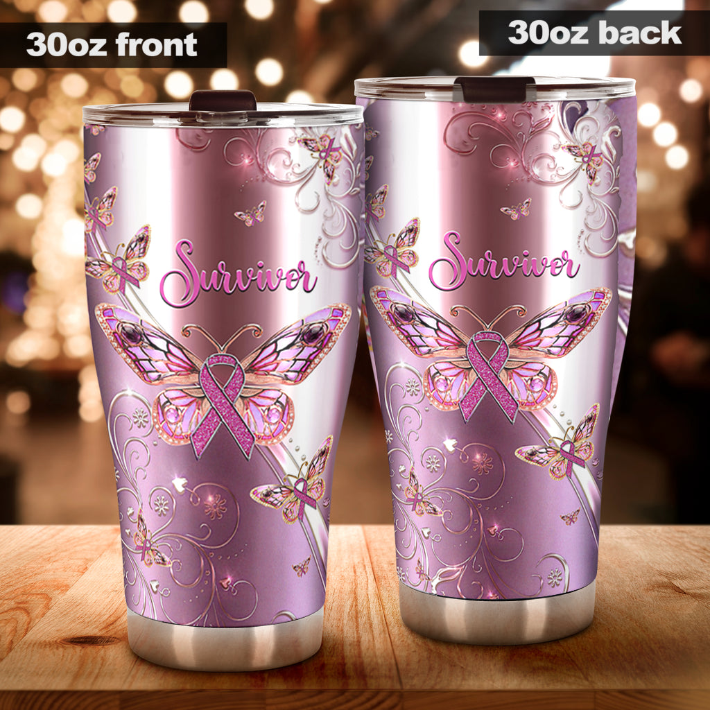 Survivor Breast Cancer Awareness Tumbler 0622