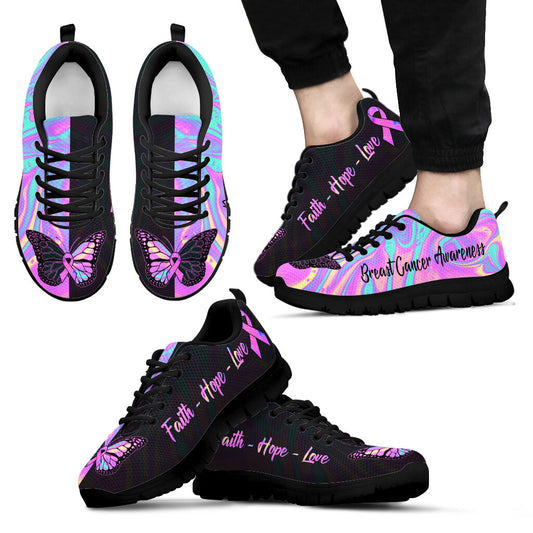 Faith Hope Love Breast Cancer Awareness Sneakers 0622