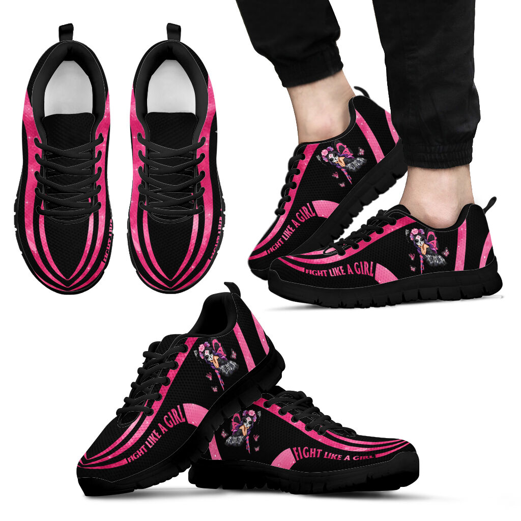 Fight Like A Girl Breast Cancer Awareness Sneakers 0622