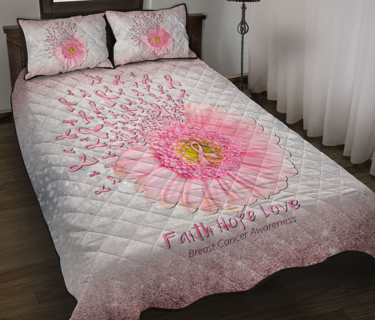 Quilt-Set zur Sensibilisierung für Brustkrebs 0622