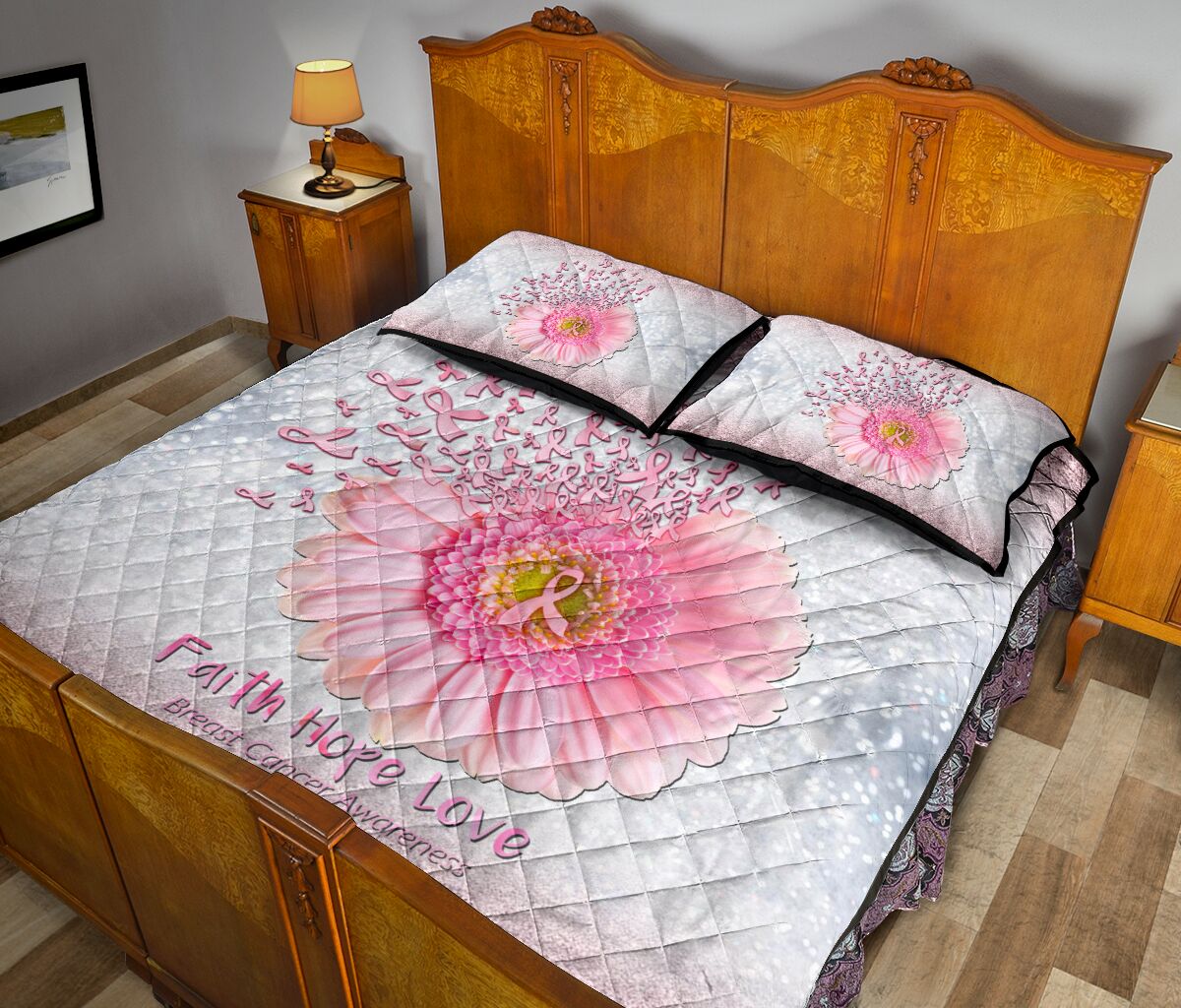 Quilt-Set zur Sensibilisierung für Brustkrebs 0622