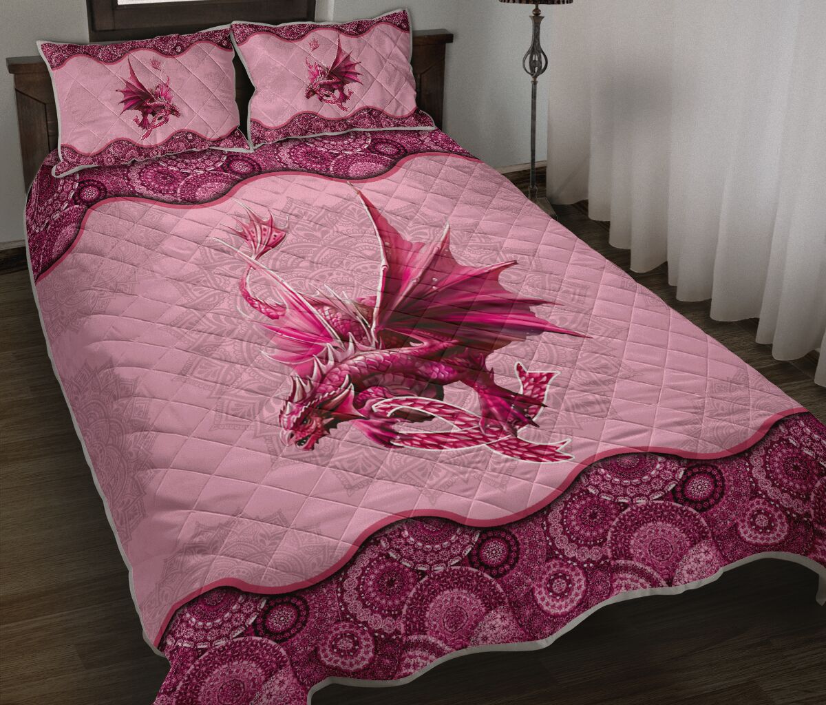 Quilt-Set „Brustkrebskämpferin“ zur Sensibilisierung für Brustkrebs 0622