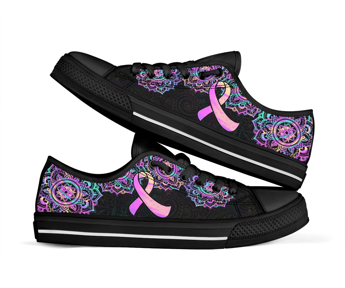 Brustkrebsbewusstsein Brustkrebsbewusstsein Low-Top-Schuhe 0622