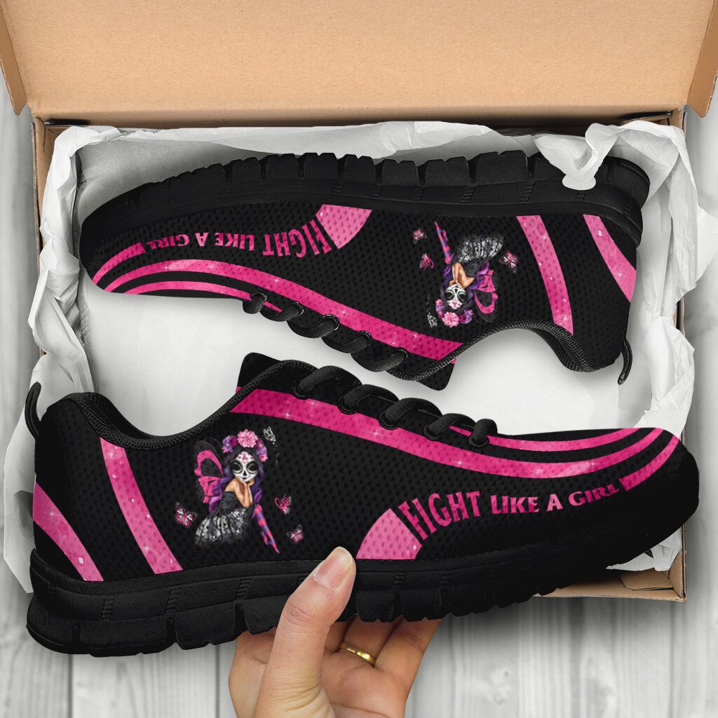 Fight Like A Girl Breast Cancer Awareness Sneakers 0622