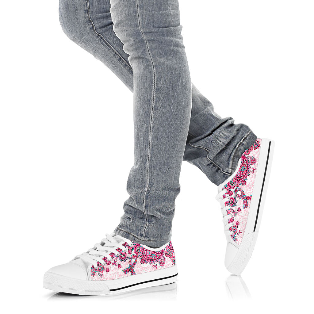 Brustkrebsbewusstsein Brustkrebsbewusstsein Low-Top-Schuhe 0622