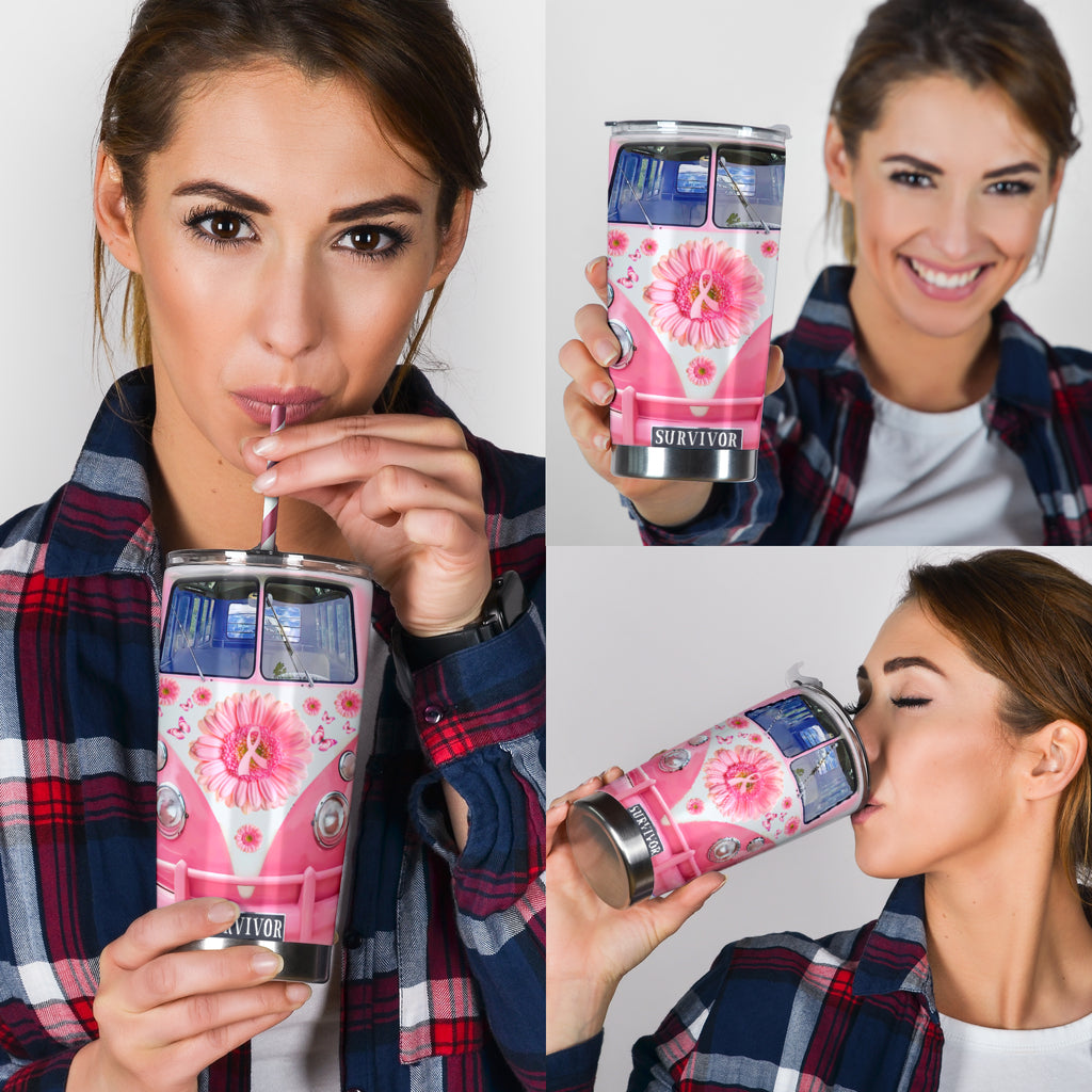 Survivor Breast Cancer Awareness Tumbler 0622