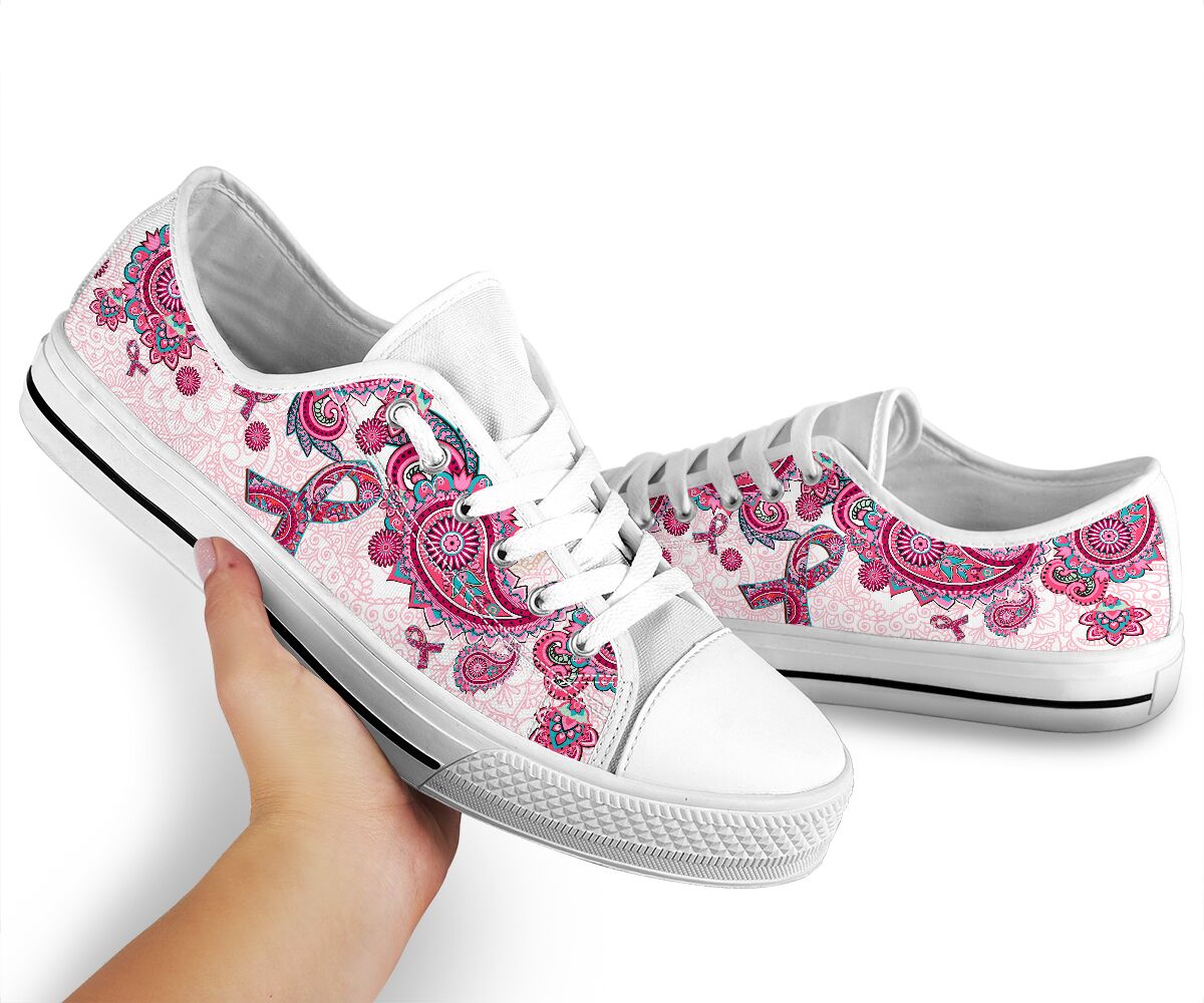 Brustkrebsbewusstsein Brustkrebsbewusstsein Low-Top-Schuhe 0622