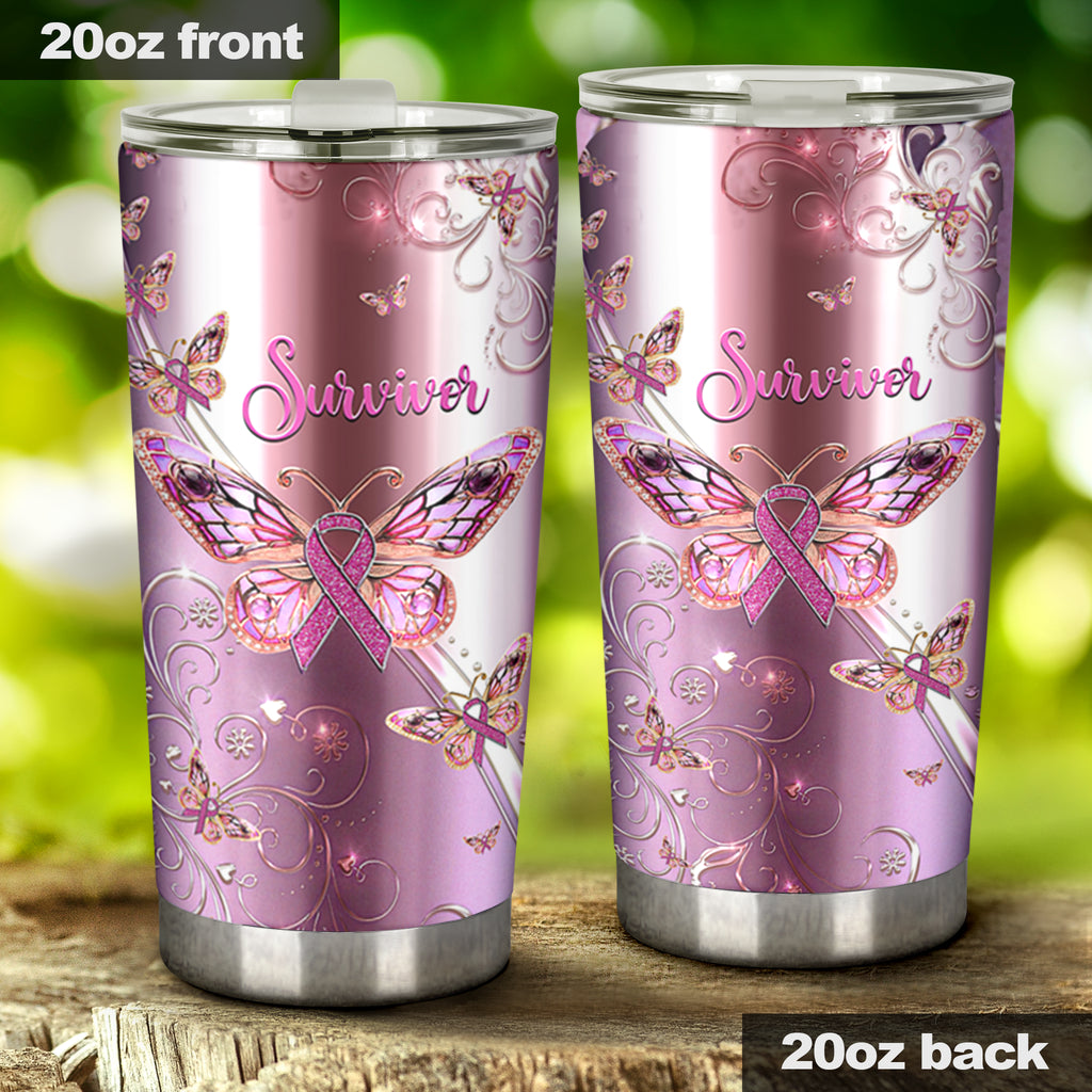 Survivor Breast Cancer Awareness Tumbler 0622