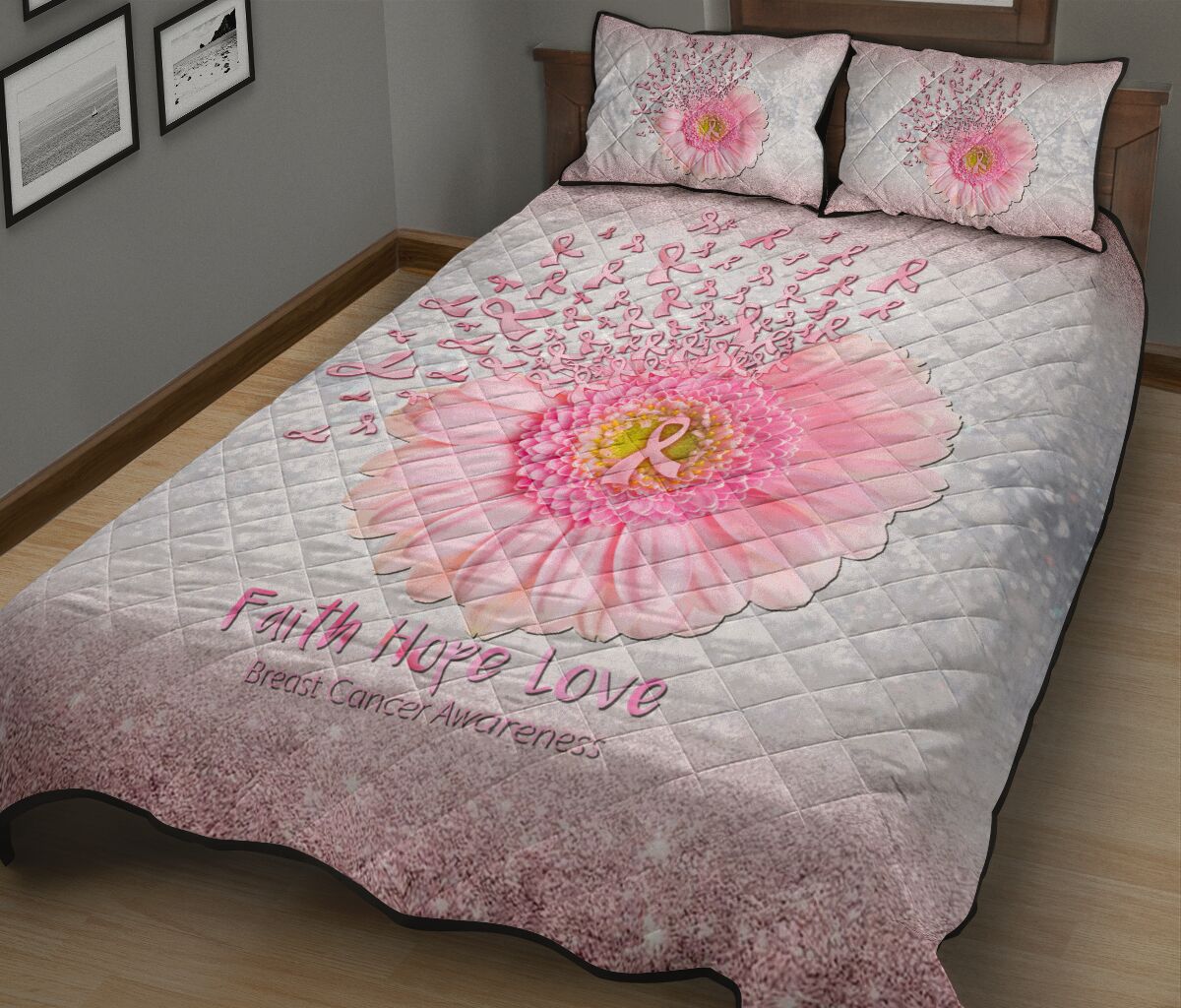 Quilt-Set zur Sensibilisierung für Brustkrebs 0622