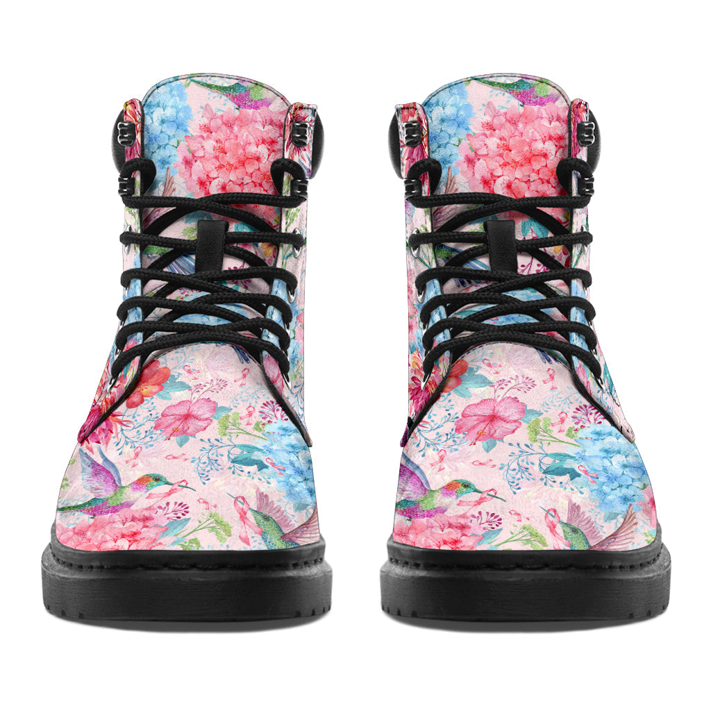 Niemand kämpft allein – Brustkrebs-Aufklärungsstiefel für jede Jahreszeit 0622