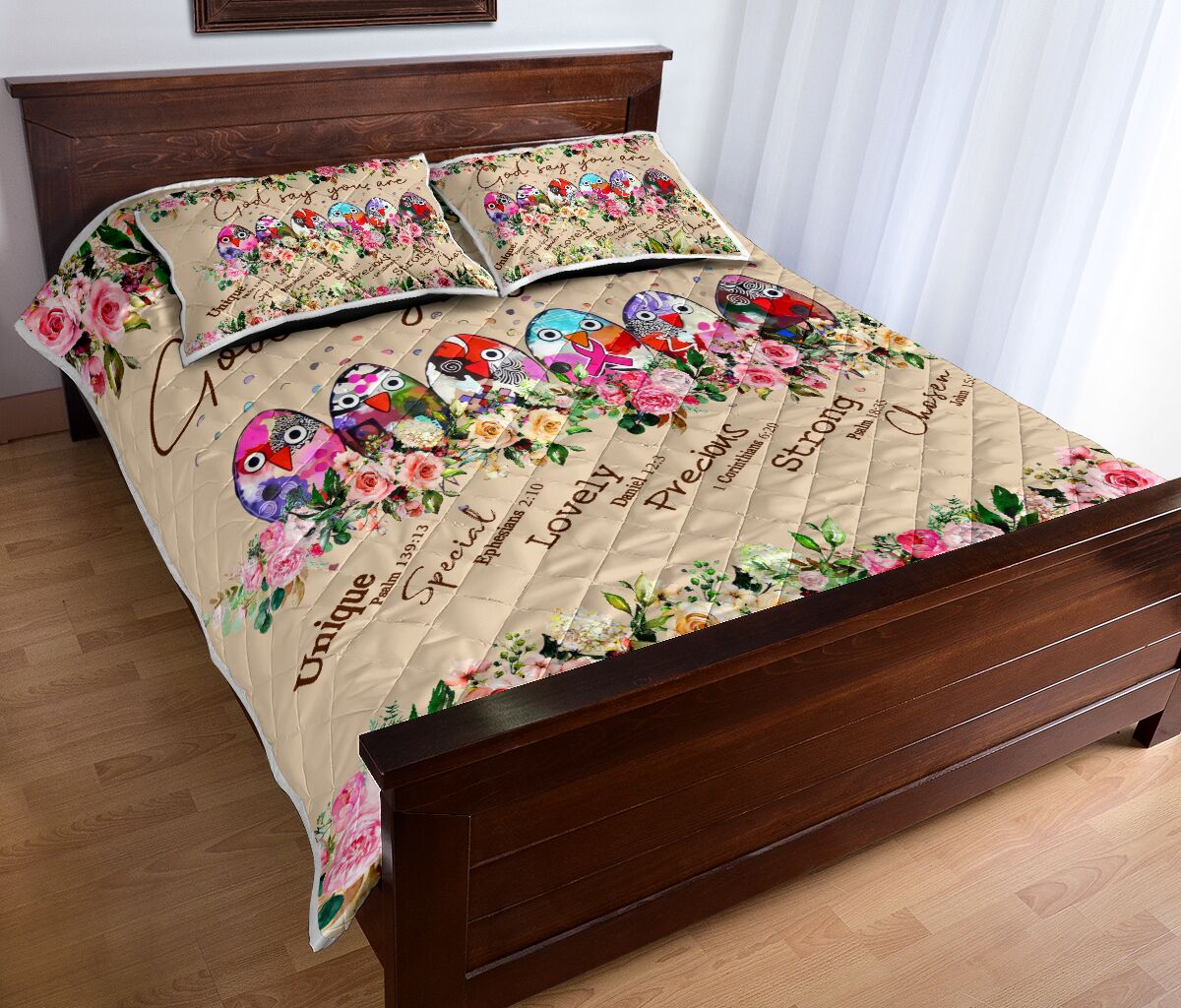 Gott sagt, du bist Brustkrebs-Aufklärungs-Quilt-Set 0622