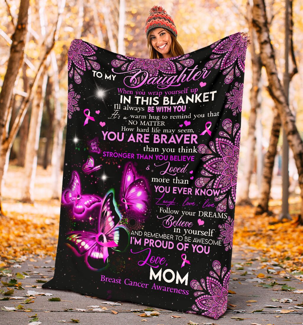 Decke zur Sensibilisierung für Brustkrebs an meine Tochter 0622
