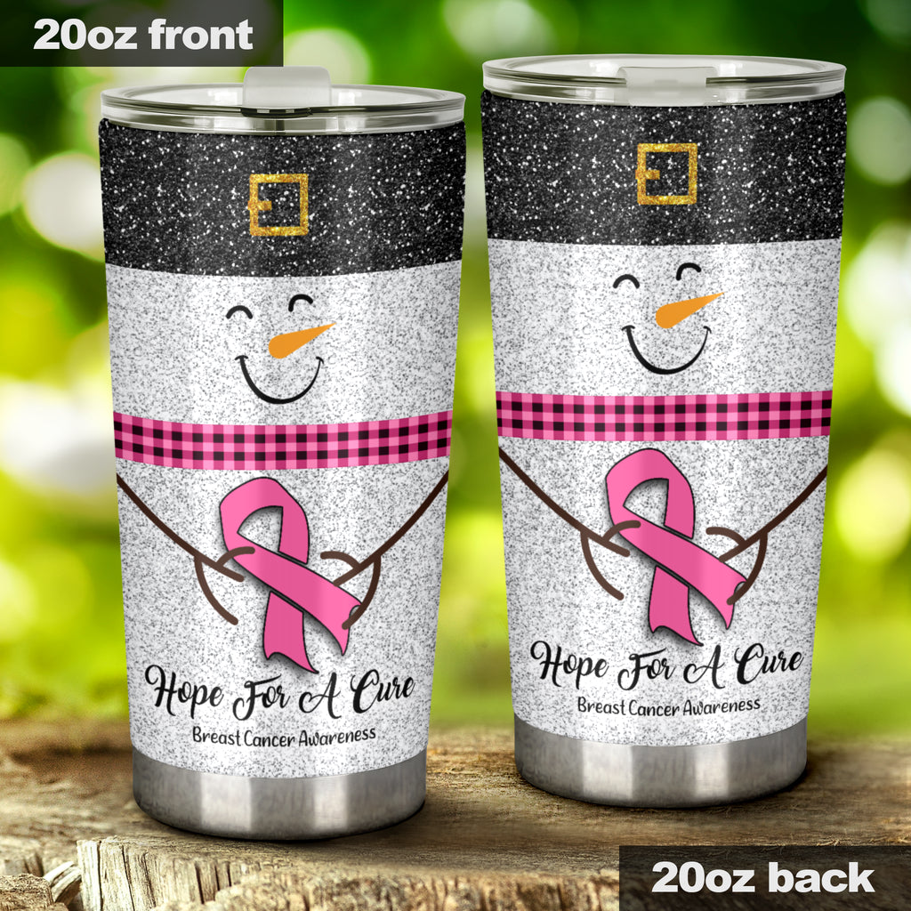 Hope For A Cure Trinkbecher mit Glitzer-Imitat zur Sensibilisierung für Brustkrebs 0622