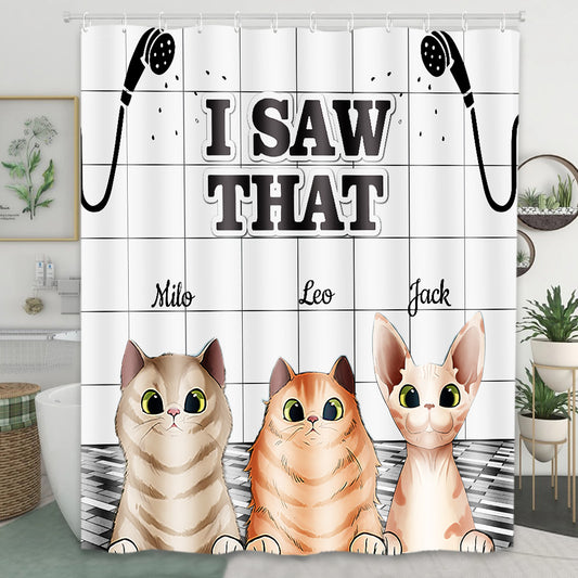 I Saw That - Personalized Dog Shower Curtain