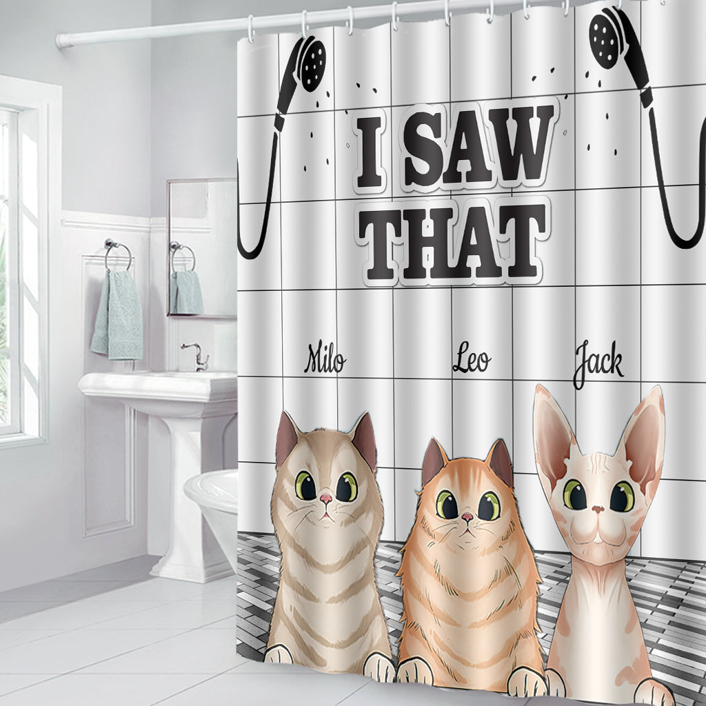 Ich habe das gesehen – personalisierter Duschvorhang für Hunde