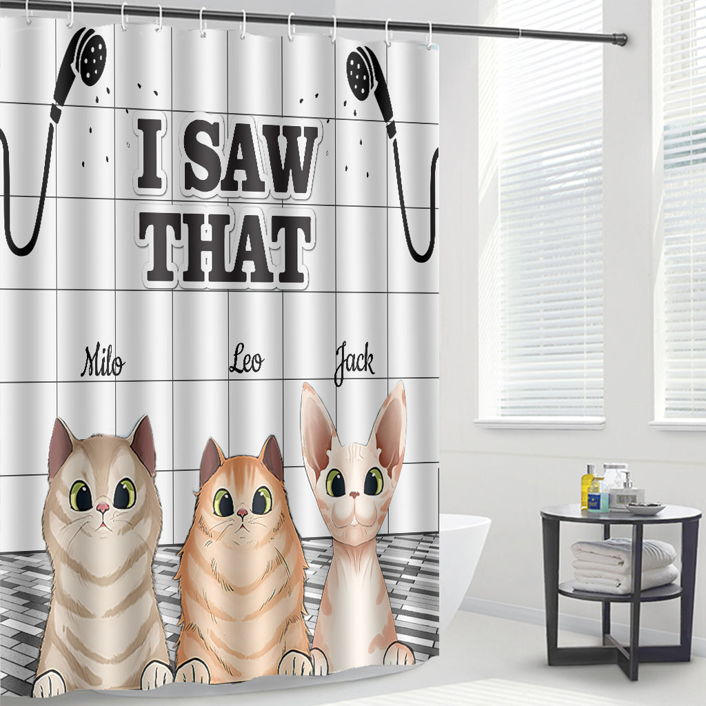Ich habe das gesehen – personalisierter Duschvorhang für Hunde