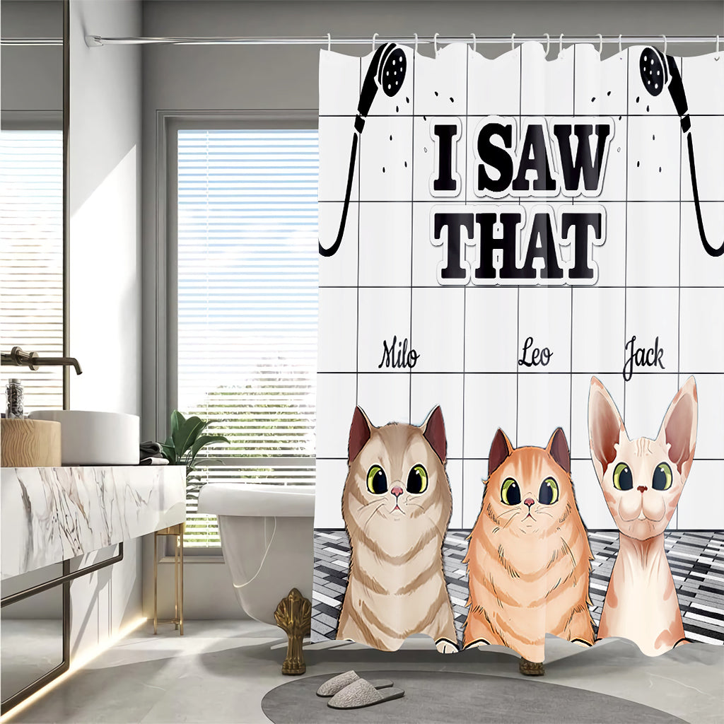 Ich habe das gesehen – personalisierter Duschvorhang für Hunde