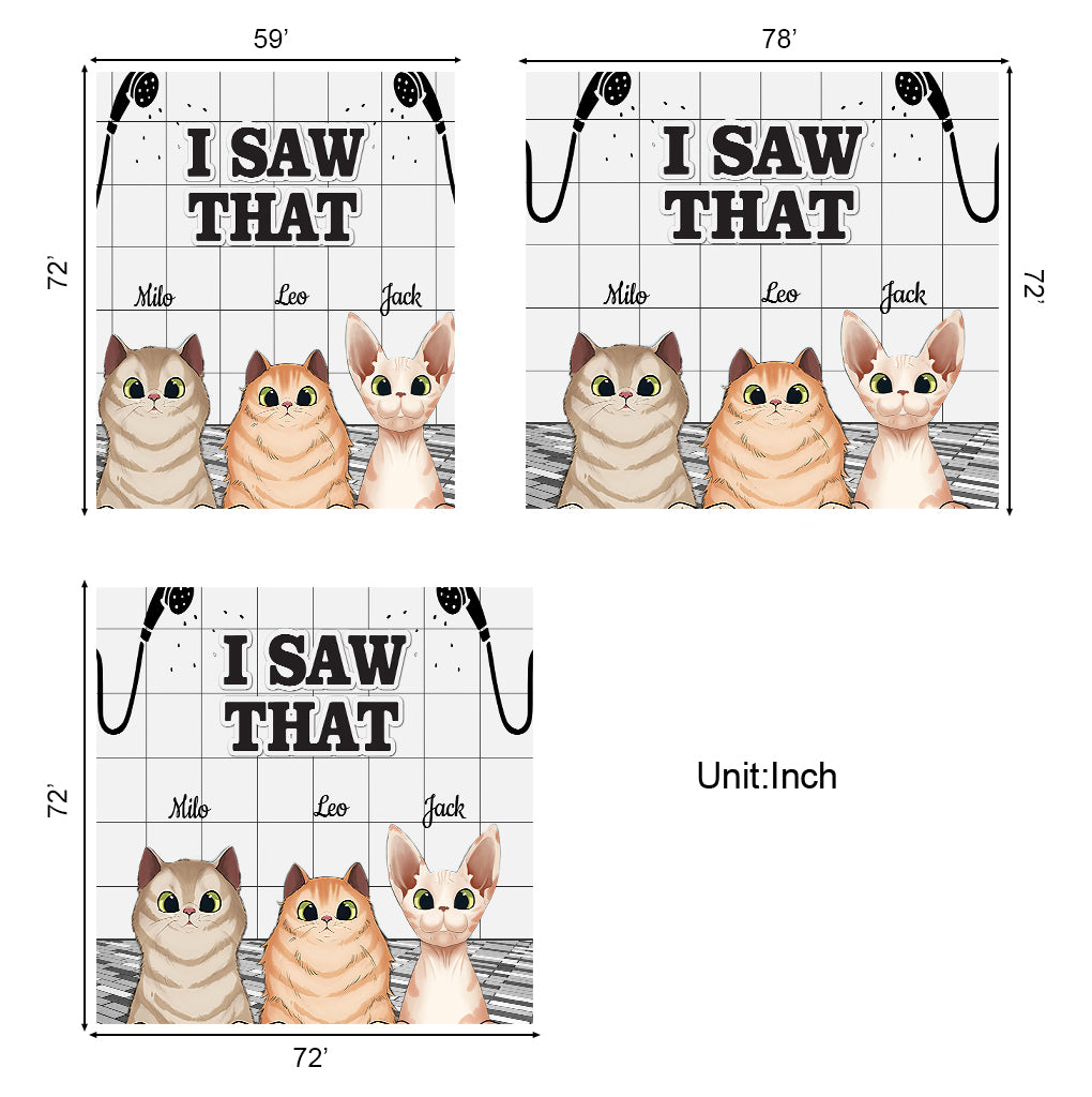 Ich habe das gesehen – personalisierter Duschvorhang für Hunde