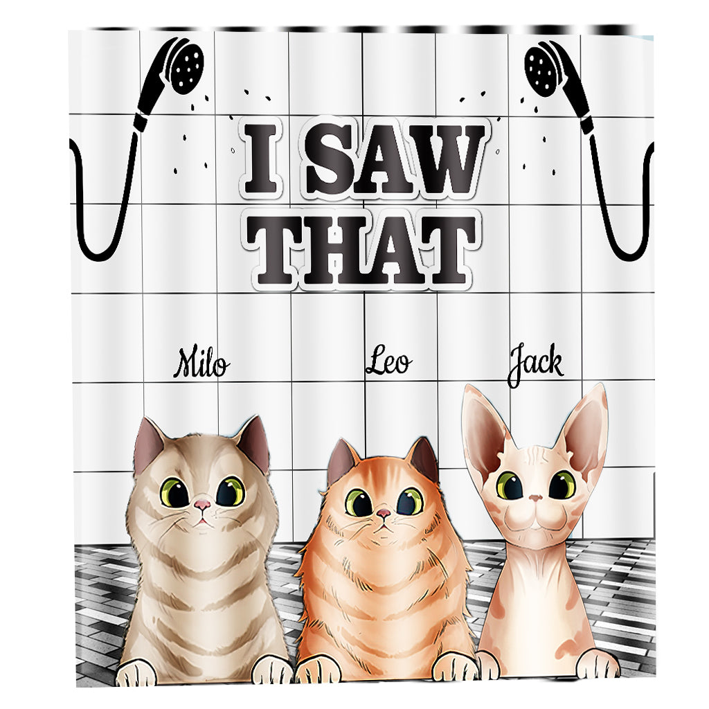 Ich habe das gesehen – personalisierter Duschvorhang für Hunde
