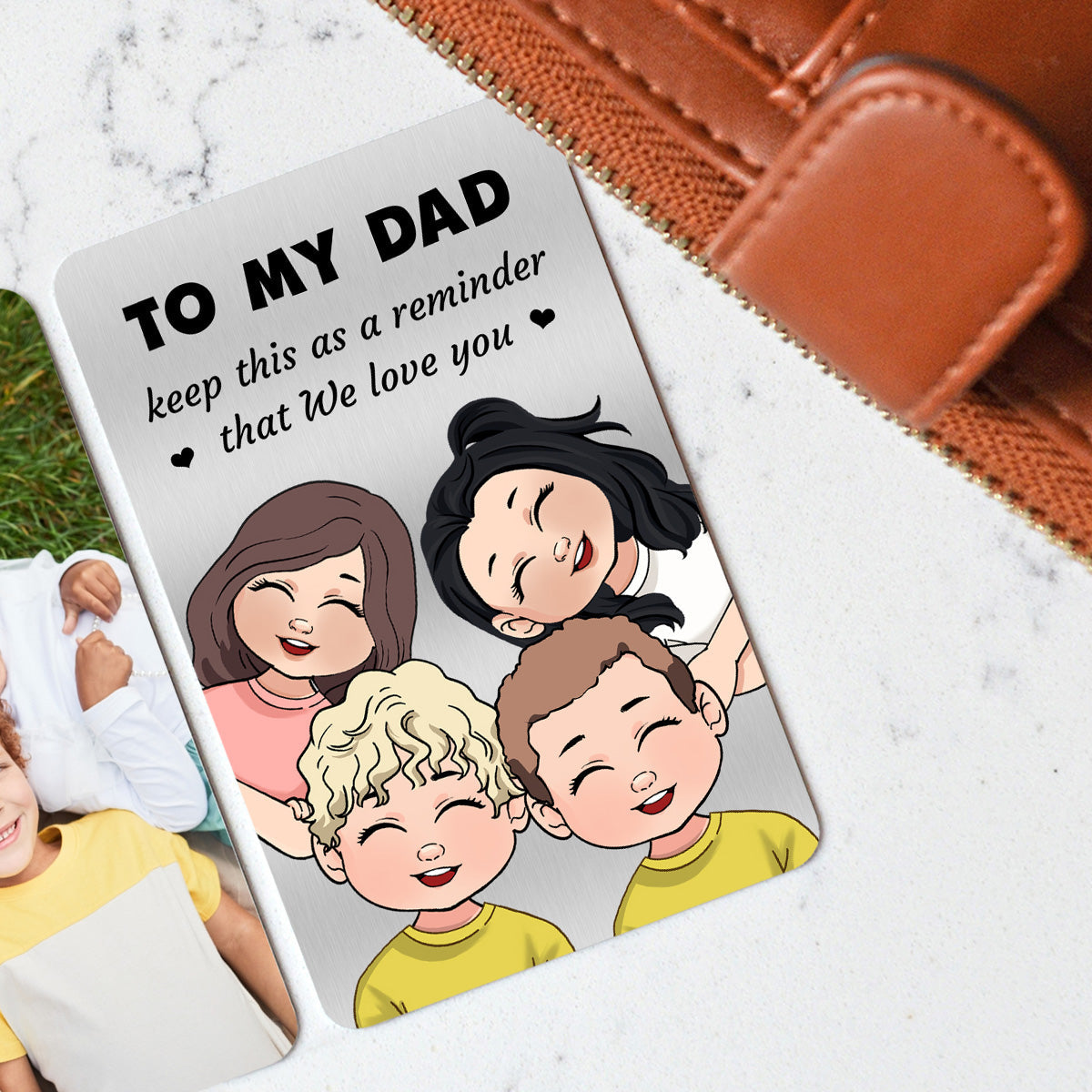 Keep This As A Reminder - Gift for dad, grandma, grandpa, mom, uncle, aunt, brother, sister - Personalized Wallet Insert Card