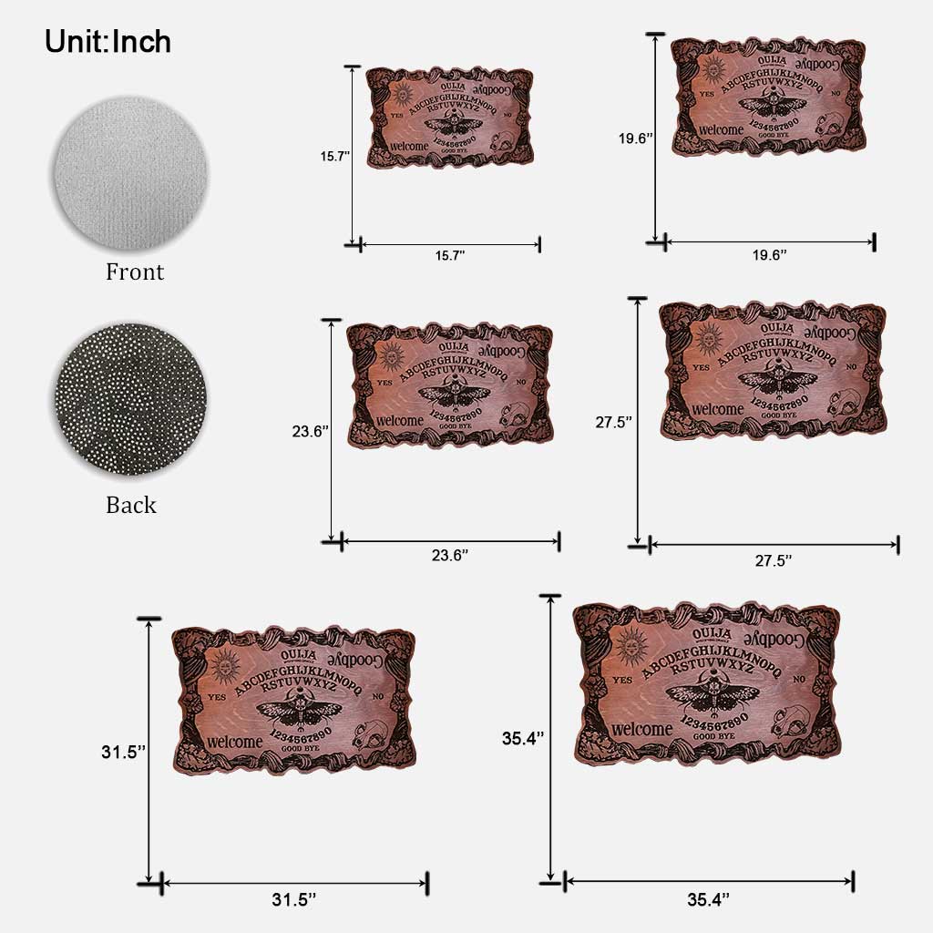 Ouija Willkommen Abschied - Fußmatte in Hexenform