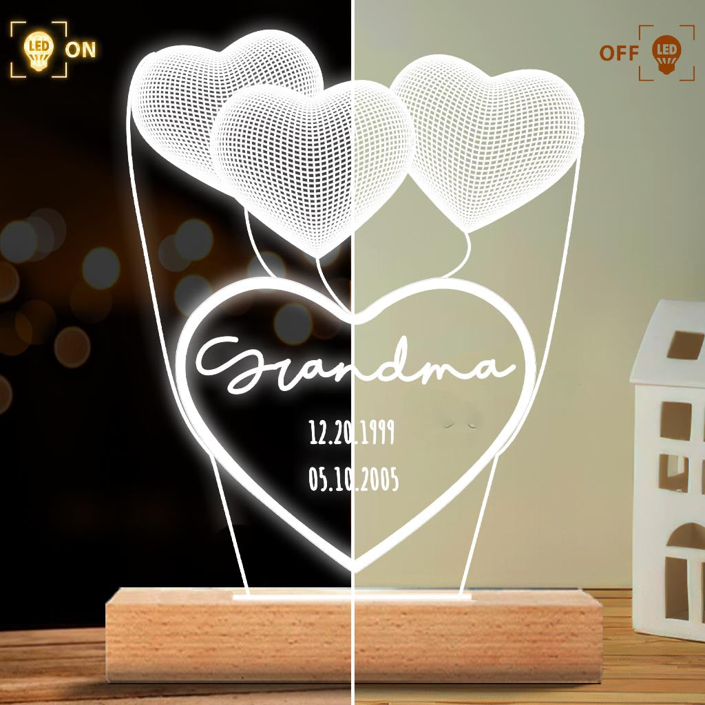 Ich liebe dich, Mama – Geschenk für Mama, Oma, Opa, Ehemann, Ehefrau, Papa – Personalisierte, geformte Leuchtplatte