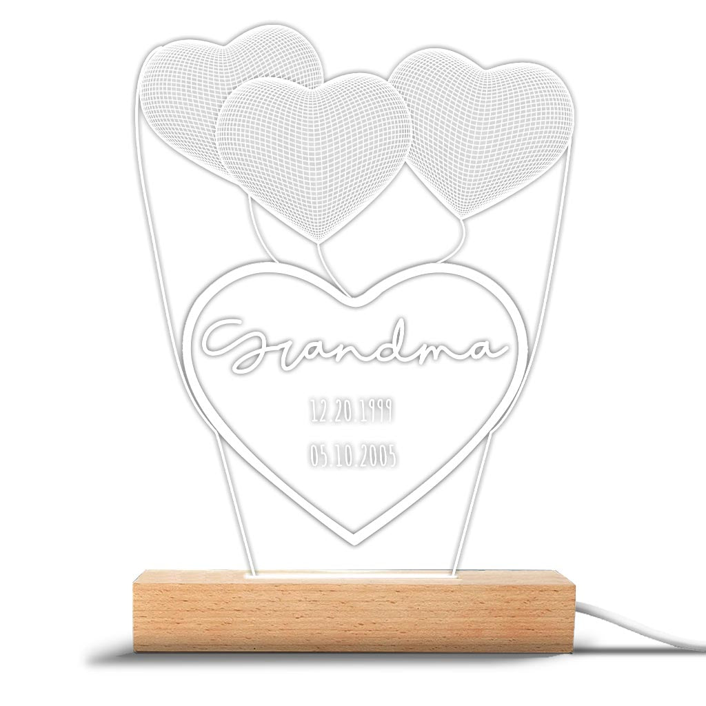 Ich liebe dich, Mama – Geschenk für Mama, Oma, Opa, Ehemann, Ehefrau, Papa – Personalisierte, geformte Leuchtplatte