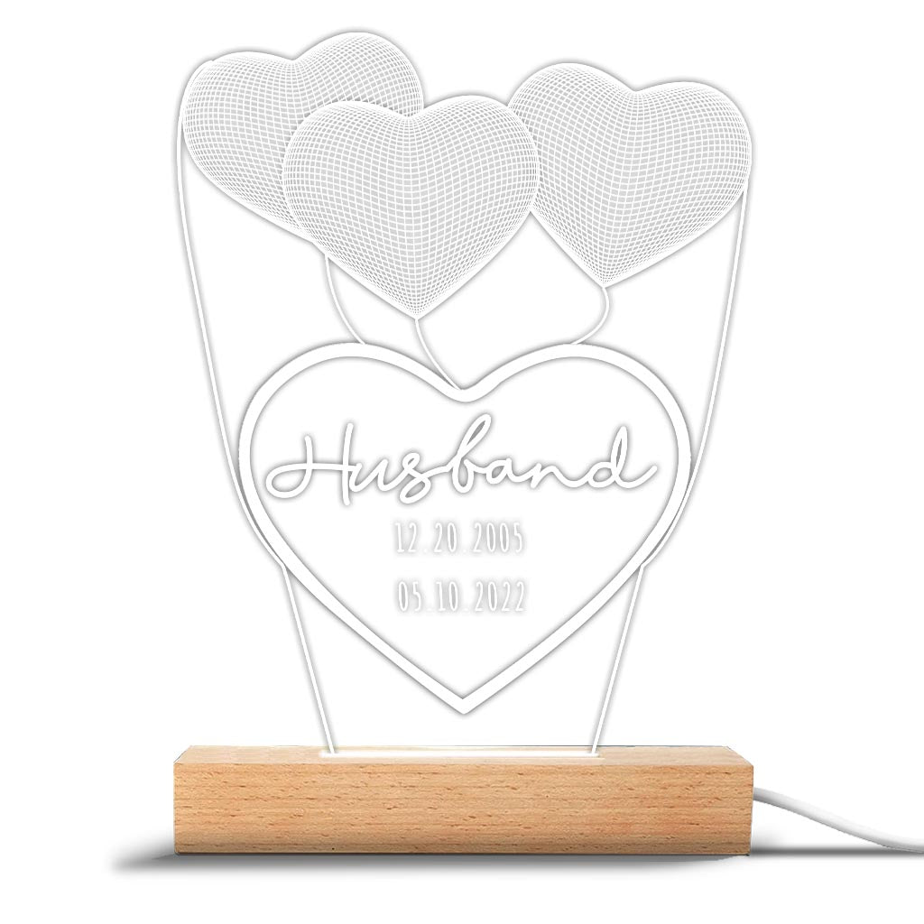 Ich liebe dich, Mama – Geschenk für Mama, Oma, Opa, Ehemann, Ehefrau, Papa – Personalisierte, geformte Leuchtplatte