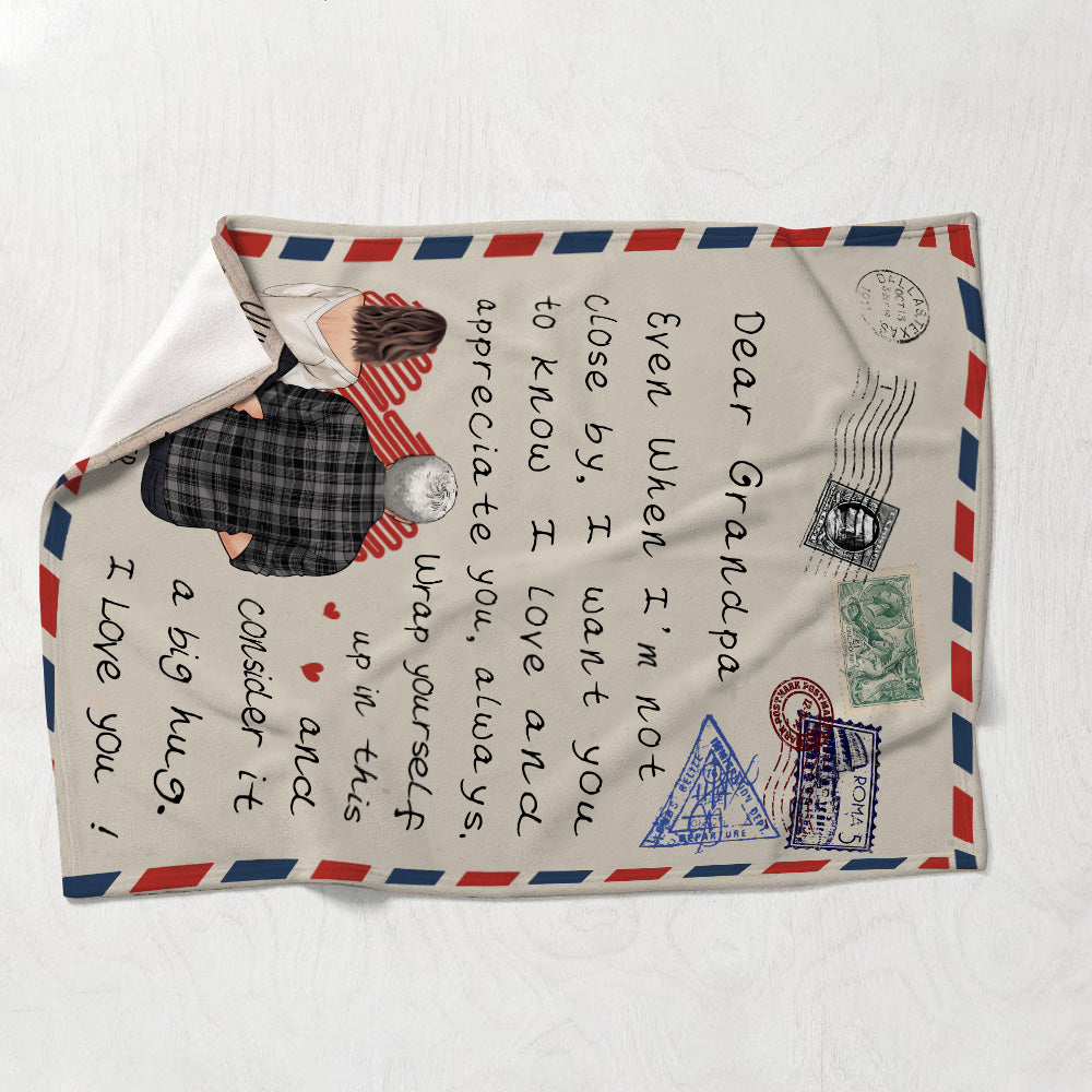 Lieber Papa – Geschenk für Papa, Oma, Opa, Mama, Onkel, Tante, Sohn, Tochter, Bruder, Schwester, Enkelin, Enkel, Ehemann, Ehefrau, Freund, Freundin, Freund – Personalisierte Decke