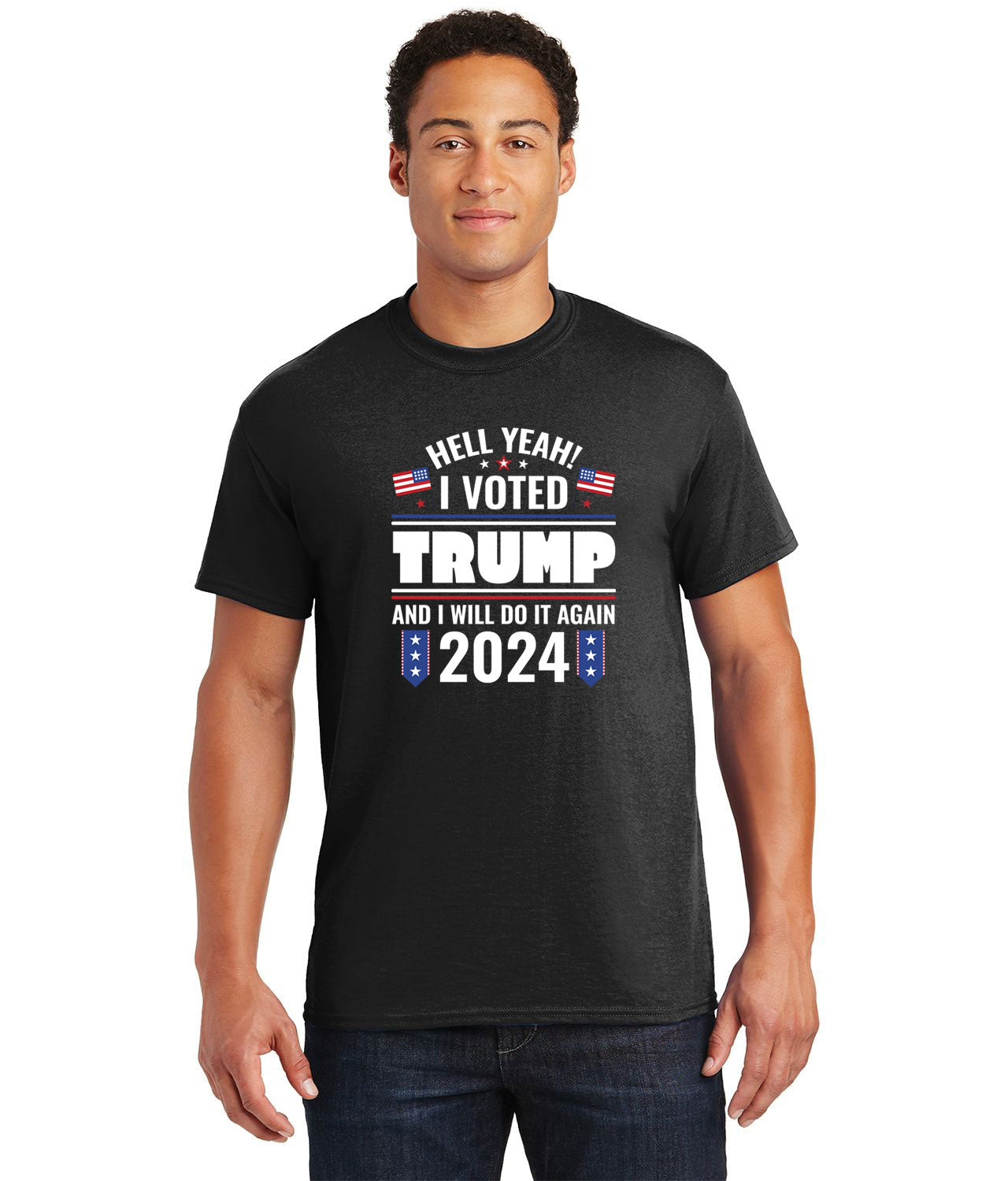 Verdammt ja, ich habe Donald Trump gewählt und werde es wieder tun! T-Shirt & Hoodie 0924
