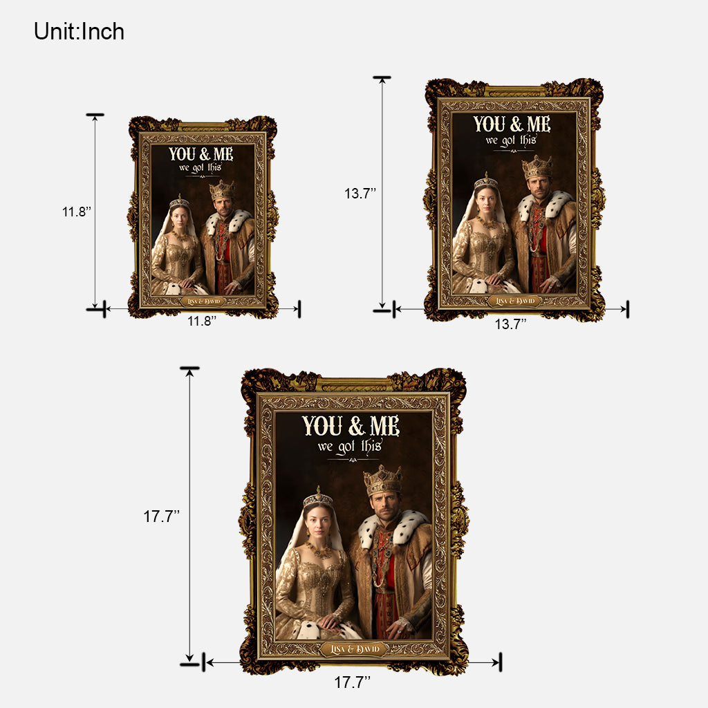 Ihr König, seine Königin – Personalisiertes Holzschild für Paare