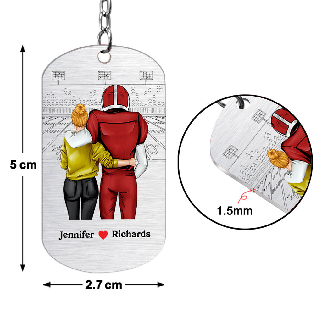 Komm sicher nach Hause – Personalisierter Fußball-Schlüsselanhänger aus Edelstahl