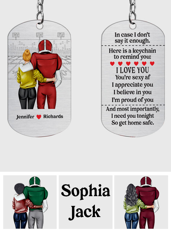 Komm sicher nach Hause – Personalisierter Fußball-Schlüsselanhänger aus Edelstahl