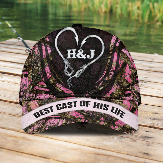 Ein glücklicher Angler – Angelgeschenk für Ehemann, Freund, Vater, Opa – Personalisierte klassische Kappe