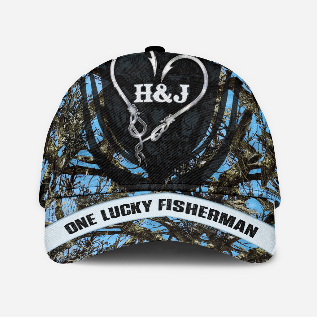 Ein glücklicher Angler – Angelgeschenk für Ehemann, Freund, Vater, Opa – Personalisierte klassische Kappe