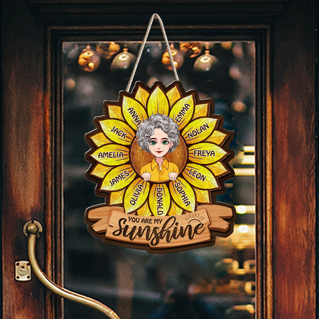 You Are My Sunshine - Gift for mom, grandma - Personalized Wood Sign