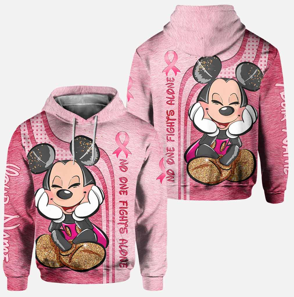 Niemand kämpft allein – Personalisierter Hoodie und Leggings zur Sensibilisierung für Brustkrebs