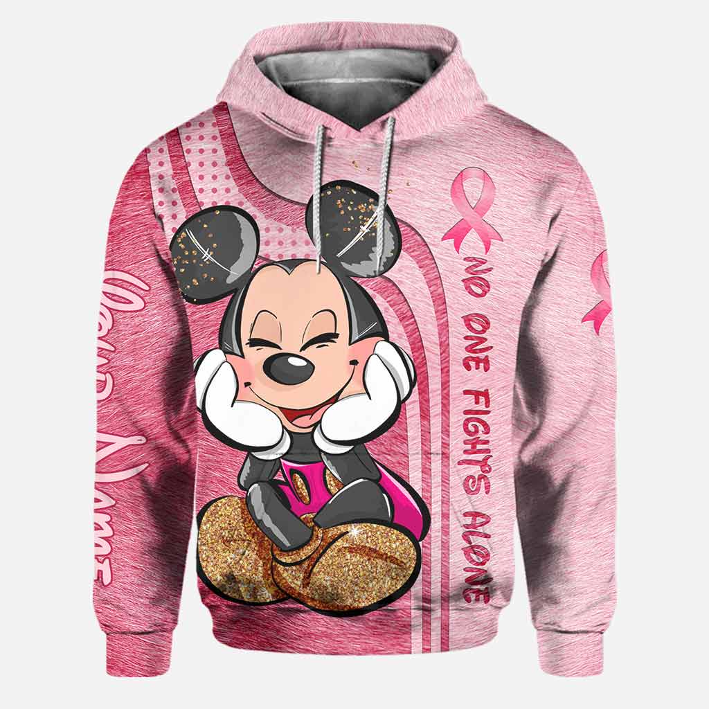 Niemand kämpft allein – Personalisierter Hoodie und Leggings zur Sensibilisierung für Brustkrebs