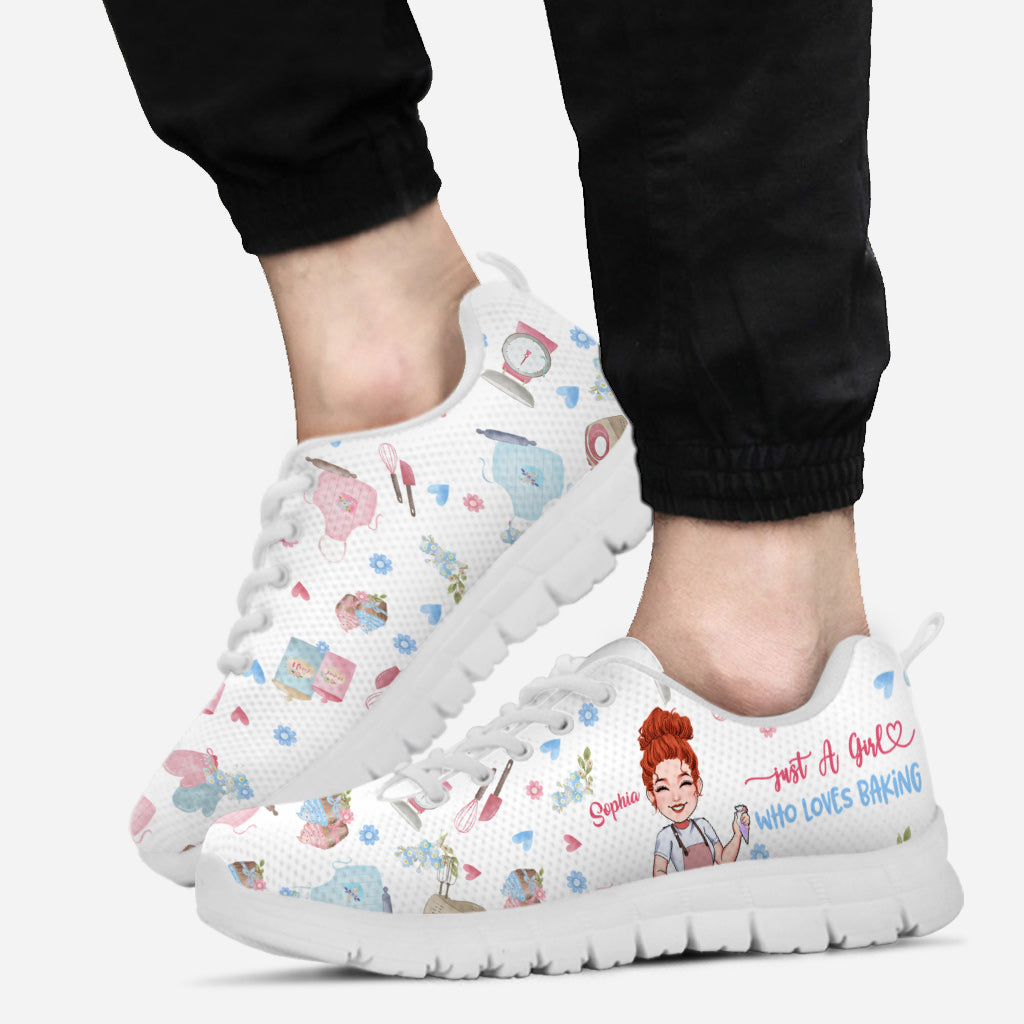 Einfach ein Mädchen, das Backen liebt – personalisierte Backsneaker