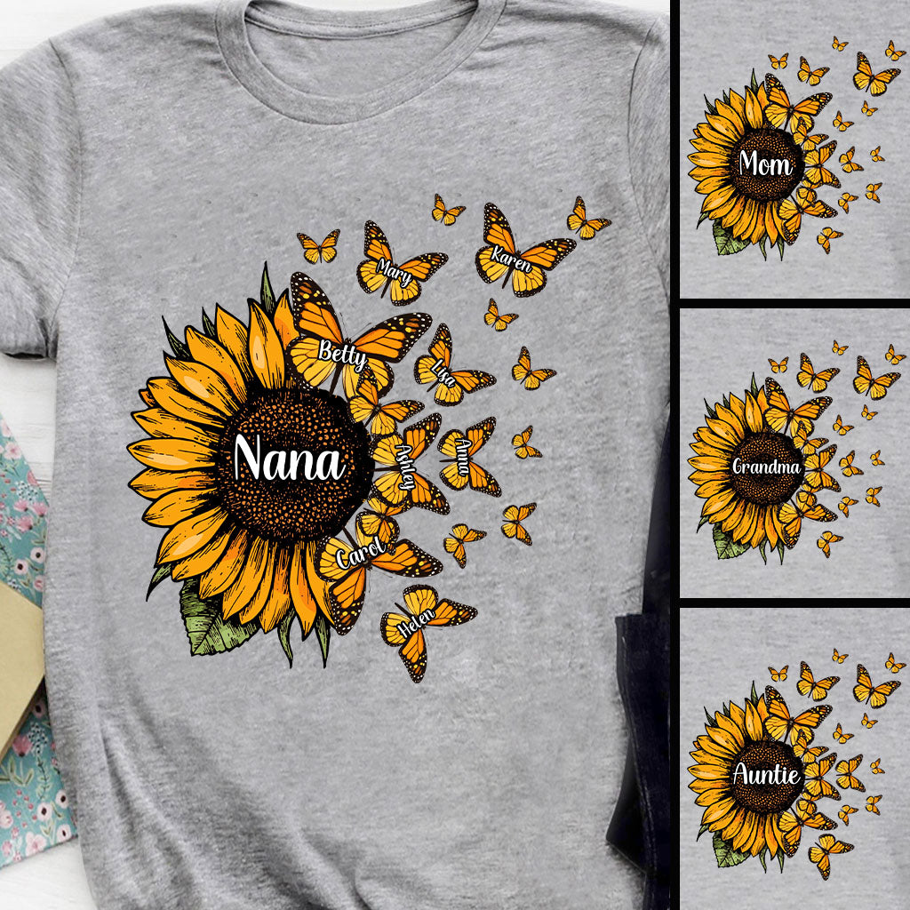 Wunderschöne Sonnenblume – Gesegnet, so genannt zu werden – Geschenk für Oma und Mama – Personalisiertes T-Shirt und Hoodie