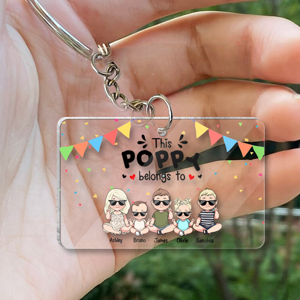 Meine Lieblingsmenschen – Geschenk für Opa, Oma, Bruder, Schwester, Mama, Papa, Onkel, Tante – Personalisierter Schlüsselanhänger