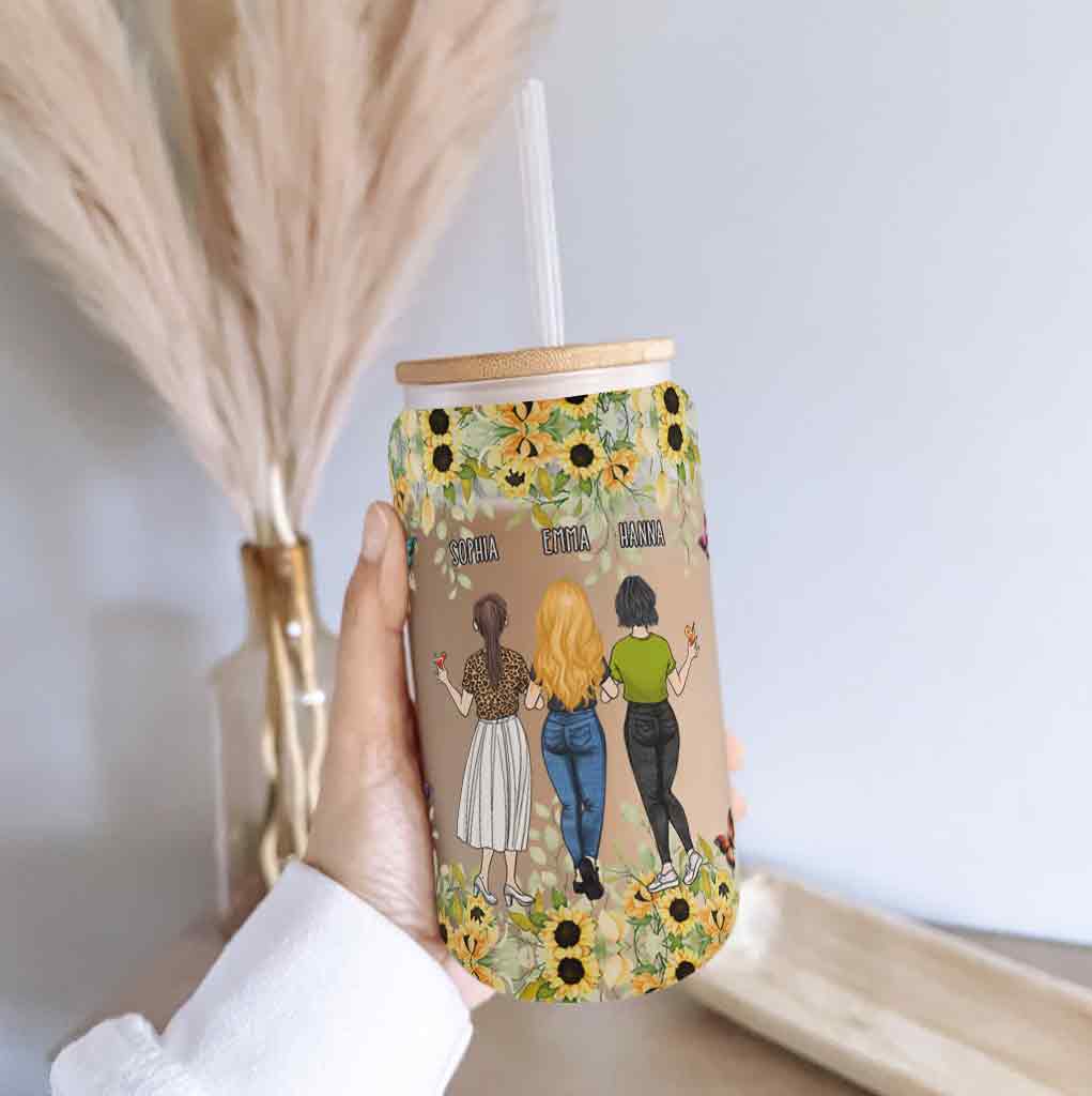 Besties Forever - Personalized Bestie Can Glass