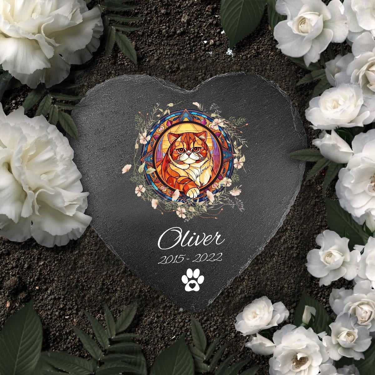 Ich liebe dich – personalisierter herzförmiger Stein für Hunde