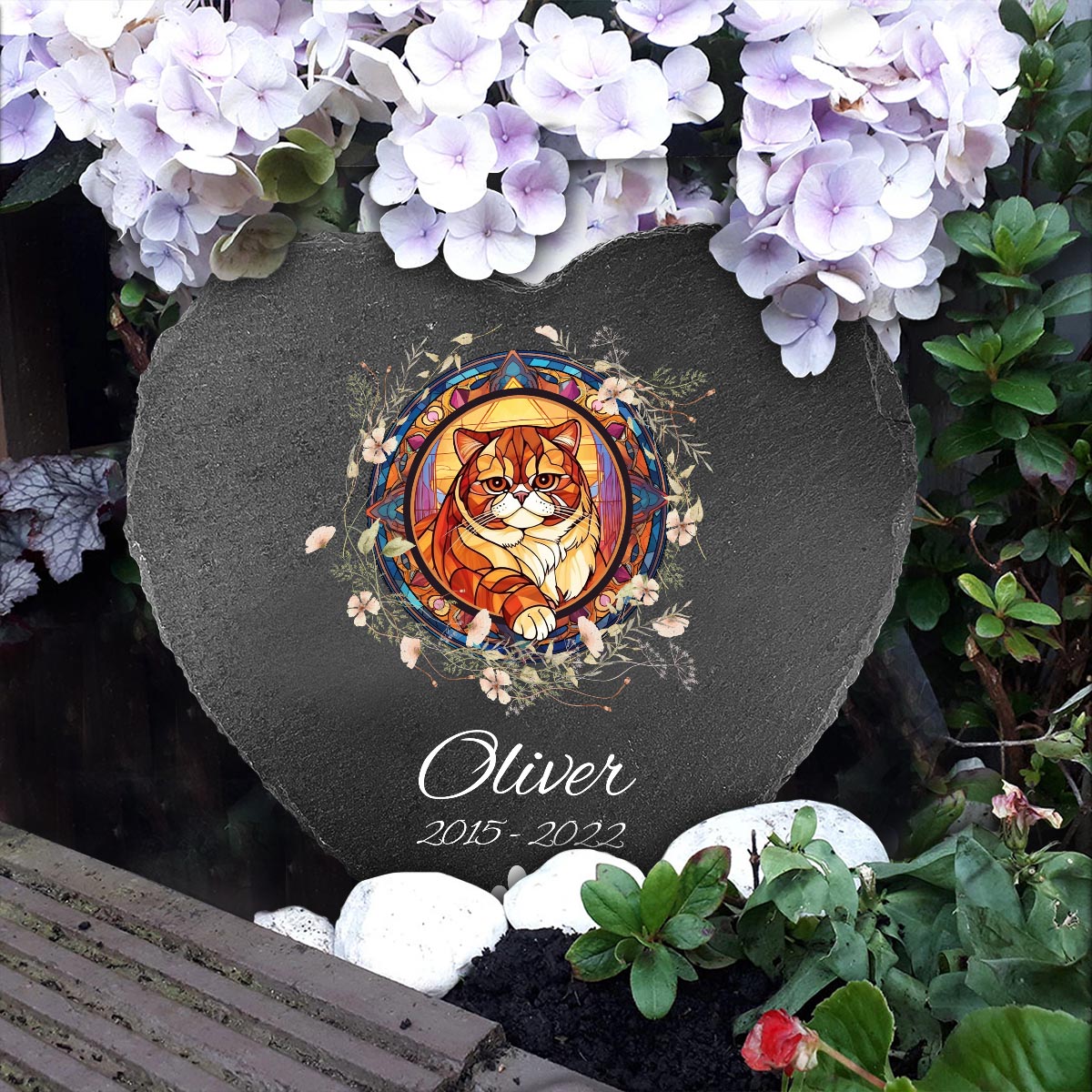 Ich liebe dich – personalisierter herzförmiger Stein für Hunde